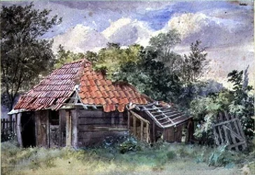 Paisagem, com galpão
